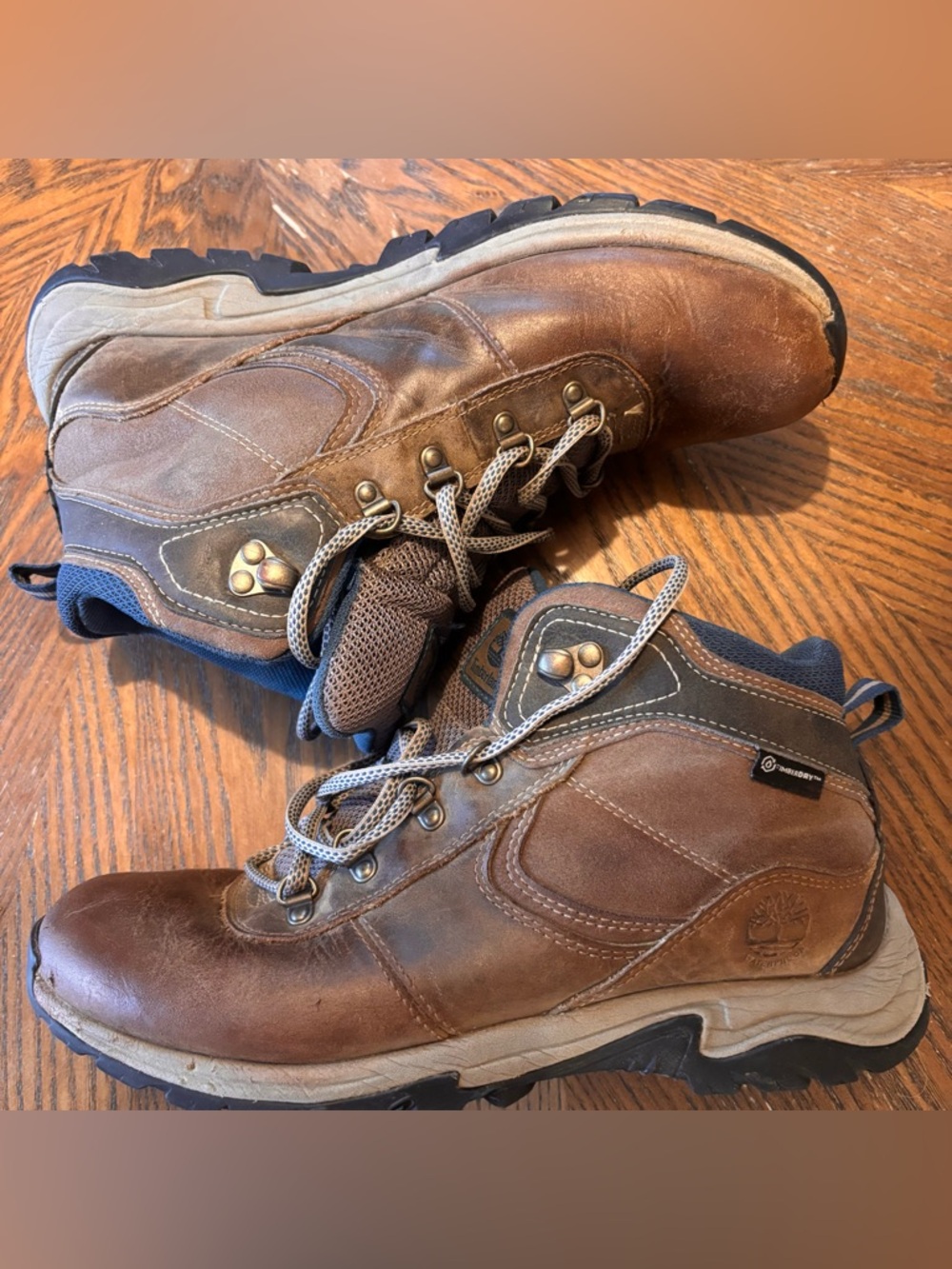 Timberland Waterproof Hiking Boots Womens 8.5 Brown Leather Trail Outdoor